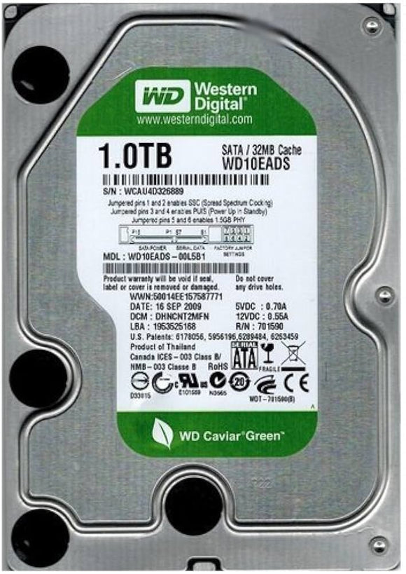 Disque dur SATA série verte Western Digital WD10EADS de 1 To