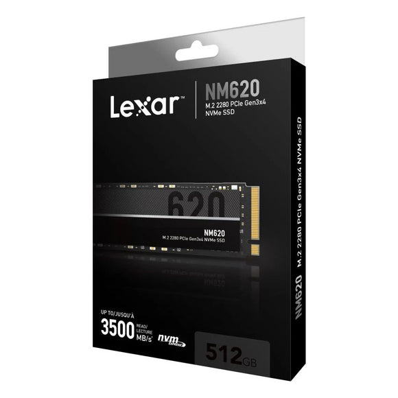 Lexar NM620 512GB SSD PCIe 3.0 x4 NVMe 1.4 M.2 2280
