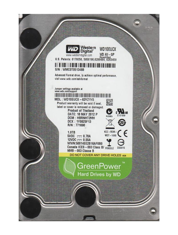 Disque dur interne Western Digital AV-GP 1 To (WD10EUCX) 