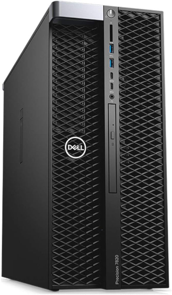 DELL TOWER PRECISION 7820 WORKSTATION 2 X GOLD 5118 @2.3GHz (2CPU), 64GB, 512 GB SSD, 4TB HDD - PNY NVIDIA Quadro P600- Grade A