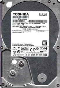 Disque dur Toshiba 3,5 pouces 2 To 7200 tr/min SATA3/SATA 6,0 Go/s 64 Mo DT01ACA200