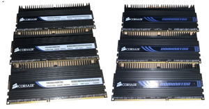 Corsair TR3X6G1600C8D Dominator 6 Go 3 x 2 Go PC3-12800 1600 MHz 240 broches DDR3 Core i7 Kit de mémoire
